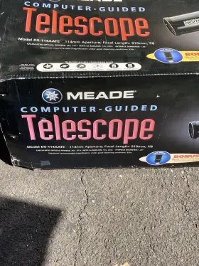 Ds-114aate Meade Computer Guided Telescope With Remote And Box Model Ds-114aate Meade Computer Guided Telescope With Remote And Box Model