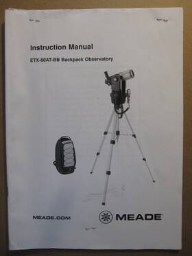 Meade Etx-60at-bb Backpackobservatory Instruction Manual
