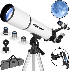 Meezaa 711181423341 Telescope For Adults Astronomy 80mm Aperture 600mm Refractor Kids