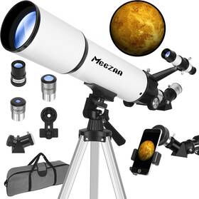 Meezaa 744759173850 Telescope For Adults High Powered 80mm Aperture 600mm Portab