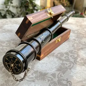 300055 Mythrojan Brass Telescope Engraved Spyglass Pirate Fathers Day Gift 300055 Mythrojan Brass Telescope Engraved Spyglass Pirate Fathers Day Gift