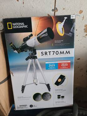 National Geographic 80-5072 Srt70mm 70mm Refractor Telescope With Solar Filter