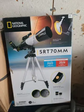 80-5072 National Geographic Srt70mm 70mm Refractor Telescope With Solar Filter 80-5072 National Geographic Srt70mm 70mm Refractor Telescope With Solar Filter