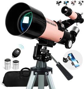 Optics 313056056069 Telescope For Astronomy Beginners - 70mm Aperture And 400mm Focal Length Profess