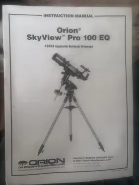 9864 Orion Skyview Pro 100 Eq Refractor Telescope Instruction Manual