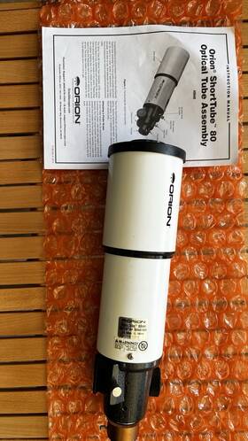 Orion 9948 Shorttube 80 80mm Refractor Ota With Tube Rings And 1.25 Inch Diagonal