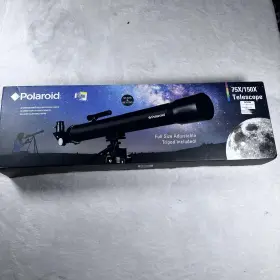 It160x-noc Polaroid It-160x 75x/150x Telescope Full Size Adjustable Tripod 3x Finder Set