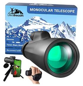 Preneur 884620 Monocular Telescope - 12x50 Star Gaze Scope For Adults And Kids High Power