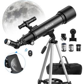 Qniuco 670525232038 Telescope 70mm Aperture 600mm Telescopes For Adults Astronomy And Kids Beg Inch