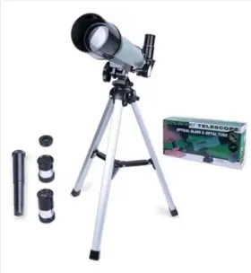 Fm36050 Qooarket Telescope For Kids - 90x Magnification Includes Three Eyepieces Tabletop Tripo