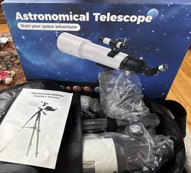Qunse R306702-w 90/500mm Astronomical Telescope With Mount And Backpack