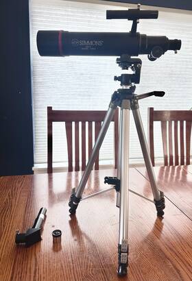 Simmons 1294 Model Telescope 60mm 400mm With Tripod And Carry Case Extra Eyepieces