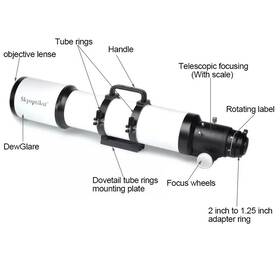 Skyoptikst 90500 90mm Aperture 500mm Fl Guide Scope With 2 Inch Focuser For Astrophotography Ota