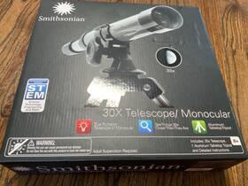 Smithsonian 51887 Telescope Monocular Science Math Engineering Aluminium Tripod Kids Fun Gift New