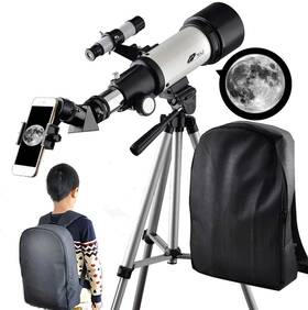 Solomark 710280938800 Telescopes For Adults 70mm Aperture 400mm Az Mount Astronomical Refractor Po
