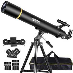 Solomark 727380311808 Telescopes For Adults Astronomy 80mm Aperture 900mm Professional Refractor T