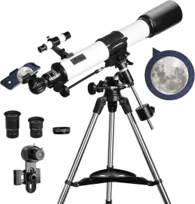 80700 Solomark Refractor Telescope 80mm Aperture 700mm Focal Length Eq Mount Phone 80700 Solomark Refractor Telescope 80mm Aperture 700mm Focal Length Eq Mount Phone