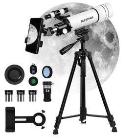 Sunoyar My-tw0018a Telescope For Adults And Kids 70mm Aperture 20x-333x 400mm 5x Barlow Lens