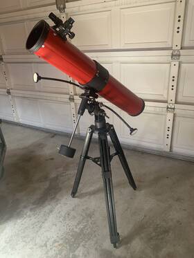 Tasco 11tr Vintage Japan Made 4.5in 114mm Reflector Telescope With Eq Mount