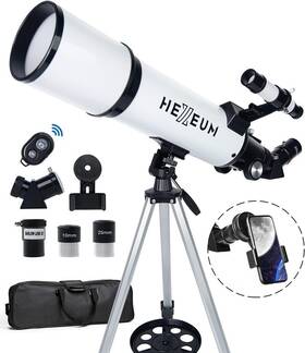 Telescopio Astronomico Portatil 2069 Refractor Para Astronomia Tripode Adaptador Telefono Bolsa Transporte