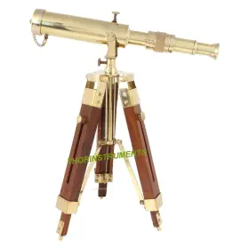 Kg2320 Thor Instruments Vintage Brass Nautical Telescope On Tripod Stand Desktop Outdoor Ad Kg2320 Thor Instruments Vintage Brass Nautical Telescope On Tripod Stand Desktop Outdoor Ad