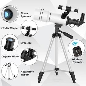 Toyerbee 654538586880 70mm Aperture Astronomical Refractor Telescopes For Astronomy Beginners