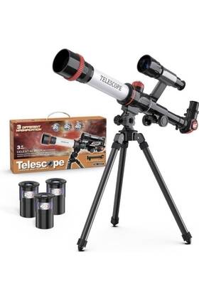 Toyerbee Tb0001 Kids Telescope With 3 Eyepieces And Compass Astronomy Space Stem