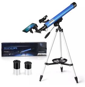 Tuword 791684796579 Telescope Astronomical 50mm Refractor With Finderscope And Mobile Phone Adap