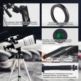 Twsoul F30700azm Professional Astronomical Telescope With High Tripod Travel Bag Adults Kids Gift