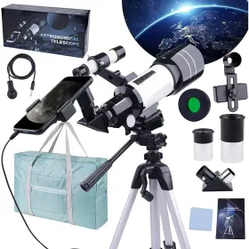Uscamel 664213076001 70mm Telescope For Adults Astronomy With Carry Bag And Tripod Uscamel 664213076001 70mm Telescope For Adults Astronomy With Carry Bag And Tripod