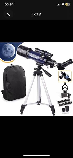 Uscamel Bw005 70mm Refractor Telescope With Tripod Phone Adapter And Backpack