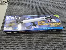 Vivitar 1607225 12895 50x/100x Refractor Telescope With Tripod Plus 3x Finder Scope New In Box