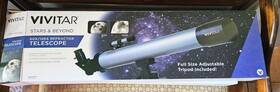 Vivitar Tel50600 60x/120x Telescope Refractor With Tripod Black/silver Open Box