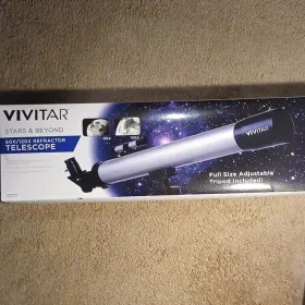 Viv-tel-50600-cvs Vivitar Refractor Telescope 60x/120x 50mm With Tripod Finder Viv-tel-50600-cvs Vivitar Refractor Telescope 60x/120x 50mm With Tripod Finder