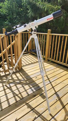 Vixen A70lf Mini Porta 2.8 Inch 70mm Refractor Telescope And Tripod 2 Eyepieces F/12.9