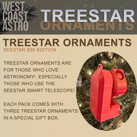 West Coast Astro S50-1101 Zwo Seestar S50 - Treestar Ornaments Pack 2 Holiday Gifts