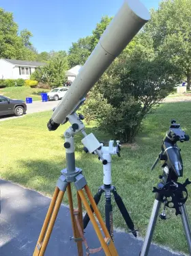 As63 Zeiss Jena Telescope Mount And 3 Eyepieces