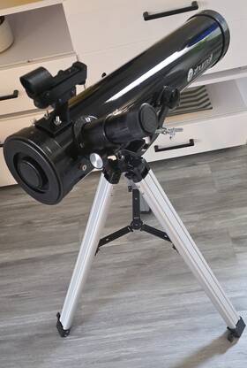 Zhumell Zhun002-1 76mm Az Reflector Telescope Model Used As Shown