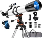 Telescope For Adults High Powered 90MM Aperture 800MM (32X-240X),WITH Az Mount New. Price: $109.99.