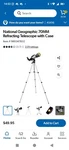 National Geographic SRT70APP 70MM Refractor Telescope With Astronomy New. Price: $49.00.