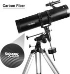 Telescope 130EQ Newtonian Reflector 1.5X Barlow Lens Phone Adapter, Solomark. Price: $199.00.