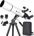 Eaconn 80MM Aperture 600MM Refractor Telescope W/ Backpack For Kids & Beginner Open. Price: $65.00.