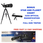 Hd 525X Telescope Full Size Tripod Lunar And For Star Milky Way Observation New. Price: $181.59.