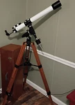 Tasco 42/266 Astronomical Refractor Telescope Equatorial Mount 60MM Coated Lens Used. Price: $250.00.
