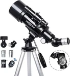 Hexeum 70MM Aperture 500MM Astronomical Refracting Telescopes - Black Open. Price: $51.44.