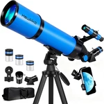 High-powered 80MM Telescope For Beginners Moon & Astronomy Viewing Kit New. Price: $182.99.