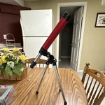 Tasco Power Earth & Space Refractor Telescope 30MM Coated 20-39X Tripod Used. Price: $29.99.