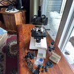 Celestron Labs CB2000C Compound Binocular Microscope With X 5.5" Mechanical Used. Price: $200.00.