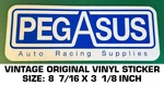 Pegasus Auto Racing Supplies - Vintage Original Vinyl Decal Sticker Used. Price: $9.40.