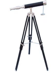 18'' New Designer Antique Finished Telescope Wooden Tripod Stand Us Navy Marine. Price: $122.00.